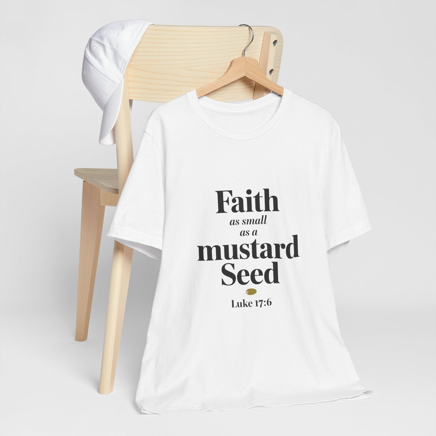Faith as Small as a Mustard Seed Tee - Inspirational Unisex Short Sleeve Shirt - Christian Shirts and More