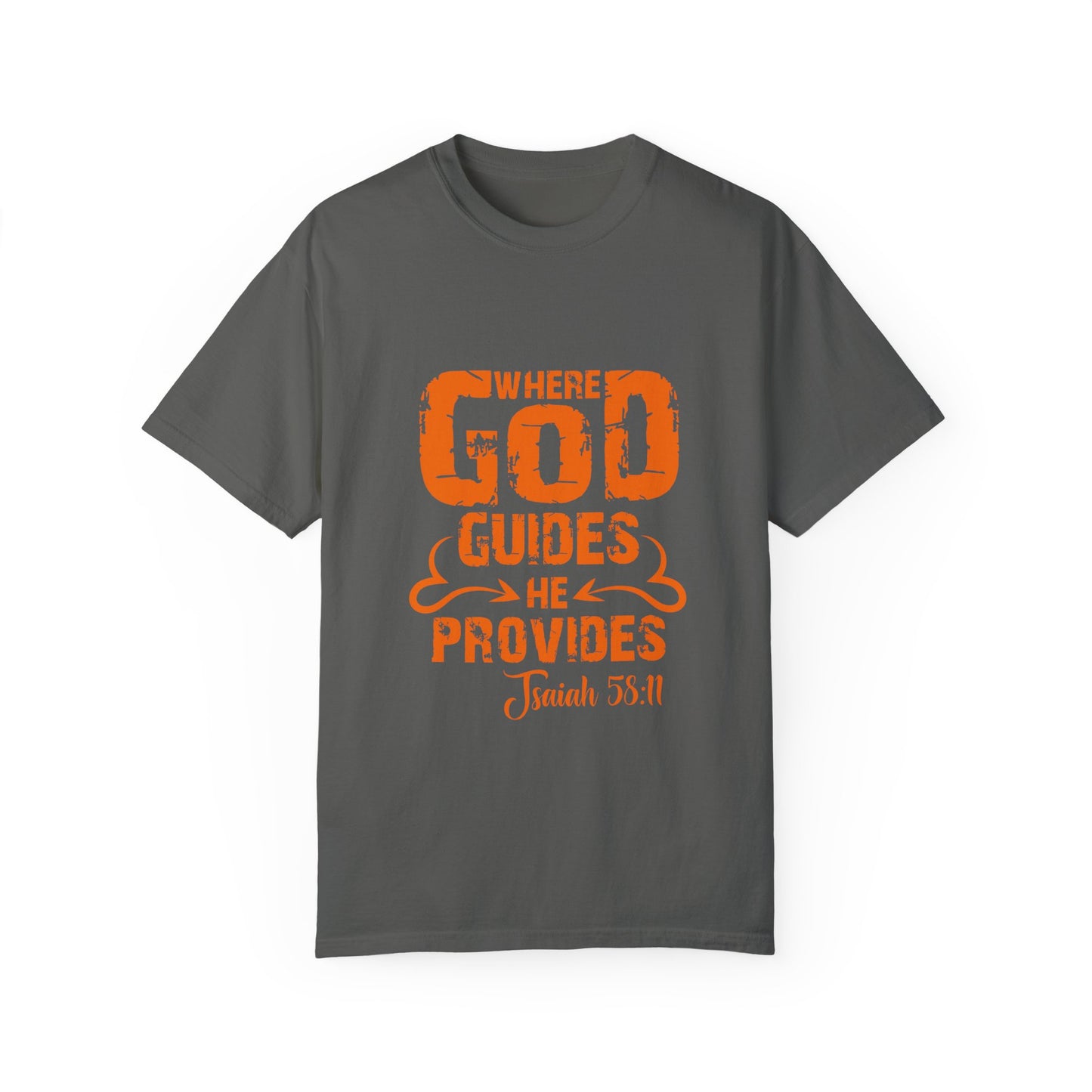 Inspirational Unisex T-Shirt - 'Where God Guides He Provides' | Faith-based Apparel - Christian Shirts and More