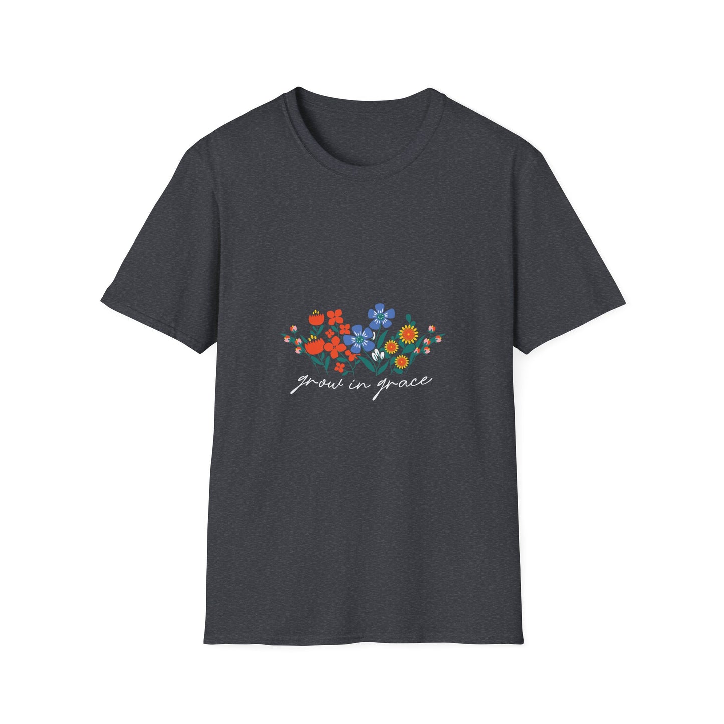 Garden in Peace Unisex Softstyle T-Shirt - Floral Design for Nature Lovers - Christian Shirts and More