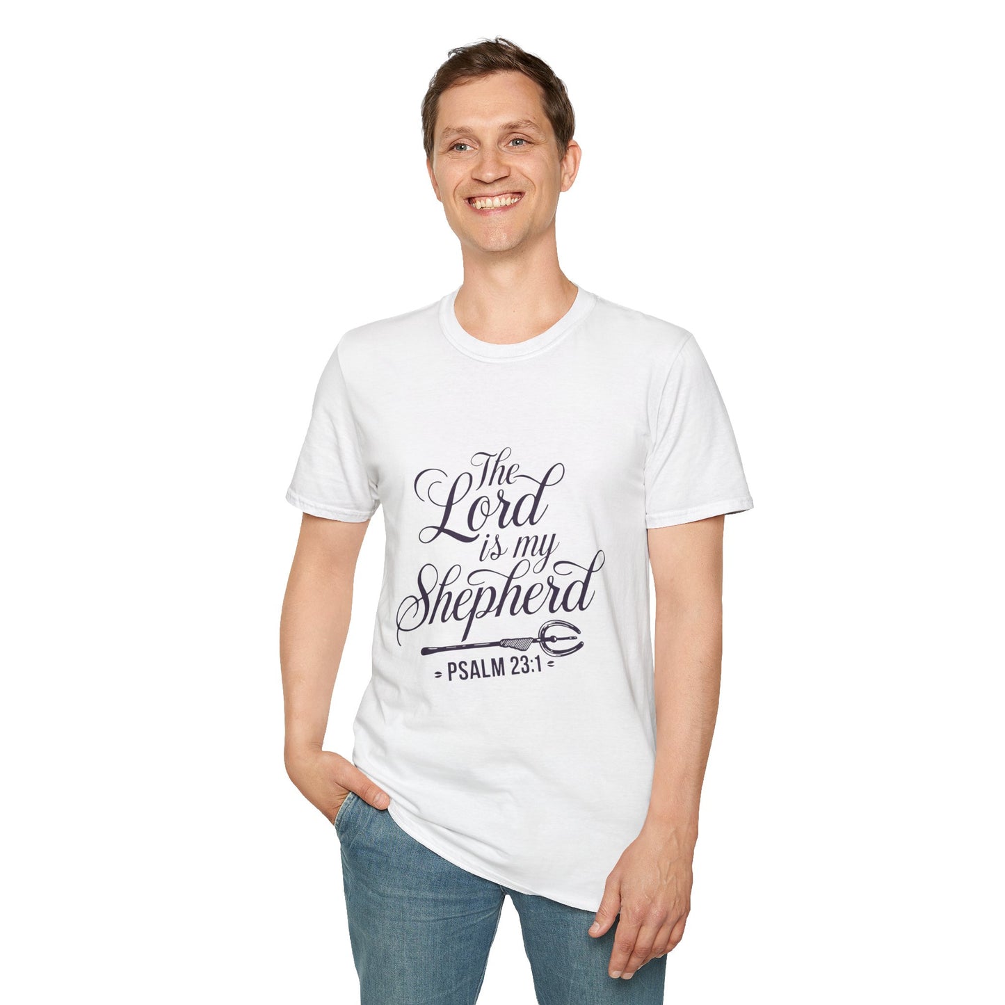 The Lord is My Shepherd Unisex Softstyle T-Shirt - Faith-Based Christian Apparel - Christian Shirts and More