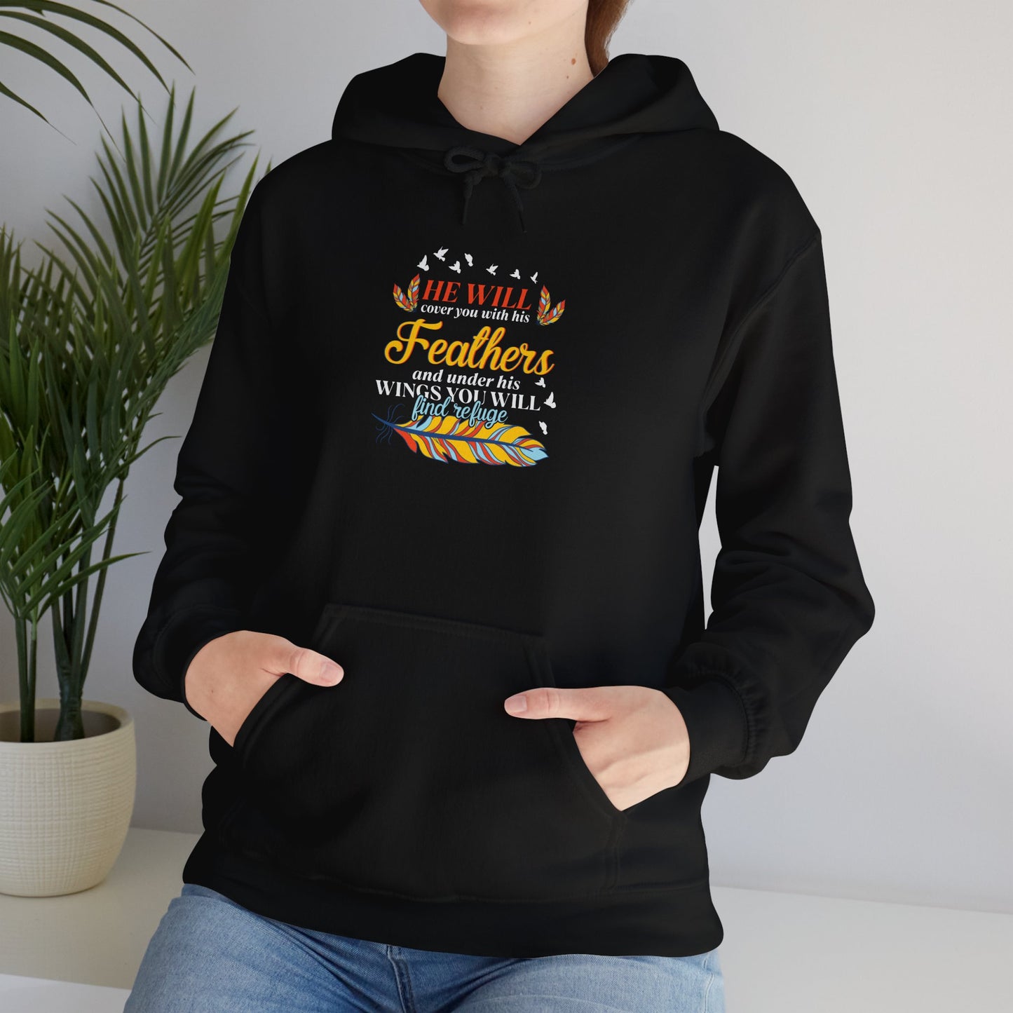 Feathers & Wings Unisex Heavy Blend™ Hooded Sweatshirt - Cozy Statement Piece for Nature Lovers