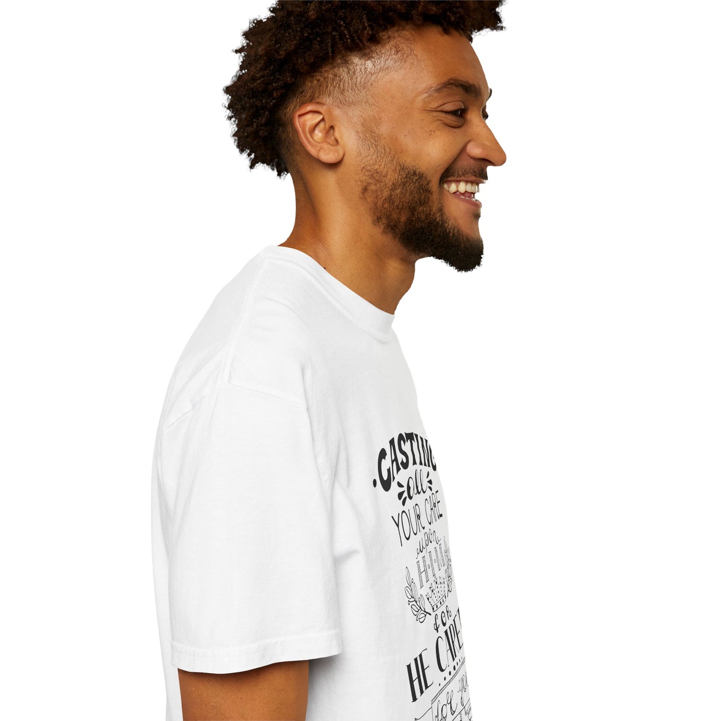 Faith-Inspired Unisex Garment-Dyed T-Shirt - "Casting All Your Care Upon Him"