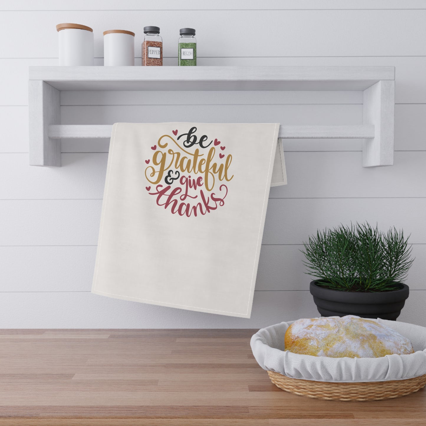 Grateful & Thankful Cotton Tea Towels - Perfect Gift for Home & Holidays