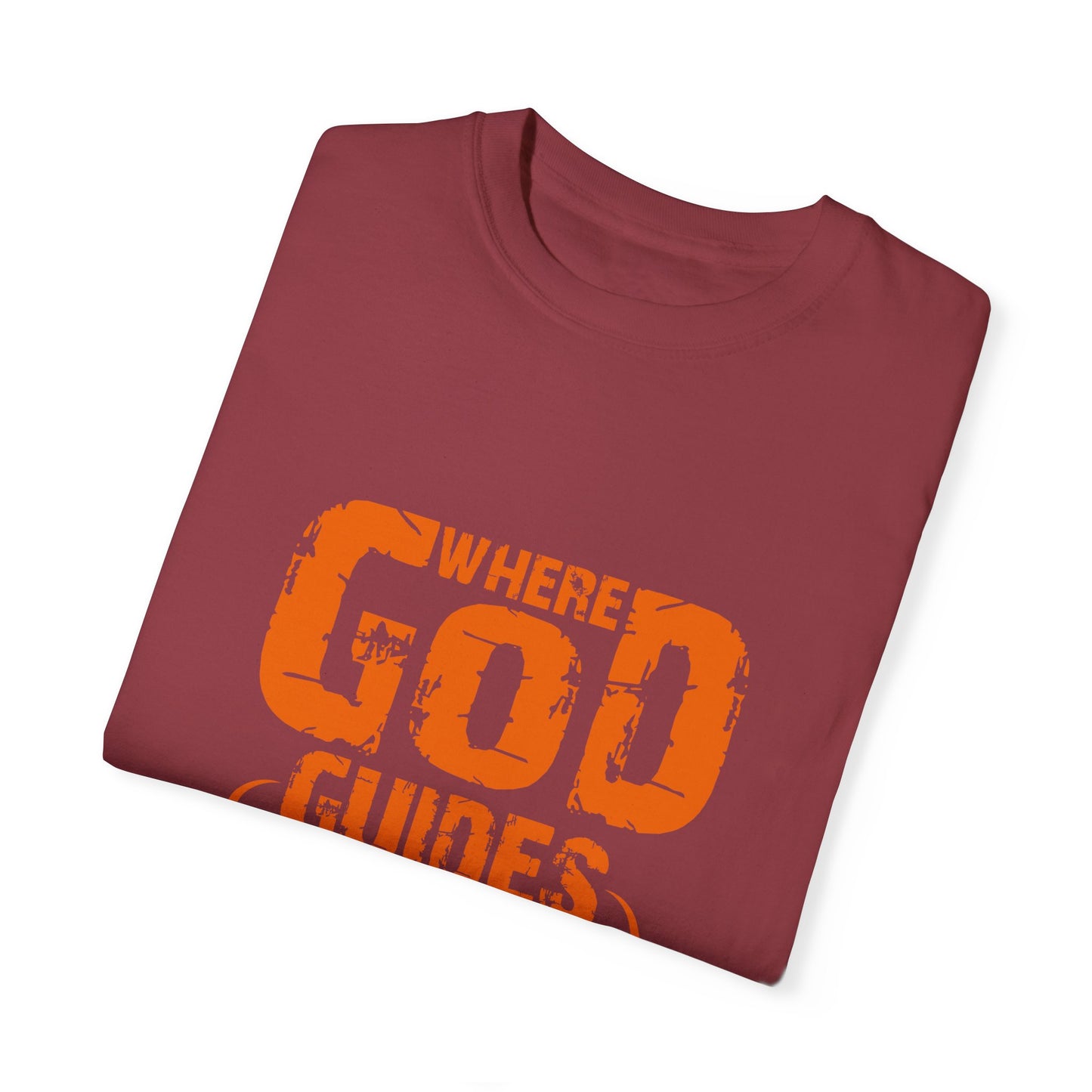 Inspirational Unisex T-Shirt - 'Where God Guides He Provides' | Faith-based Apparel - Christian Shirts and More