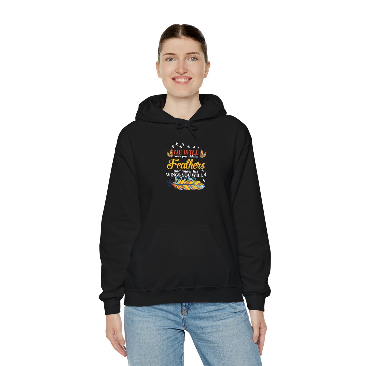 Feathers & Wings Unisex Heavy Blend™ Hooded Sweatshirt - Cozy Statement Piece for Nature Lovers