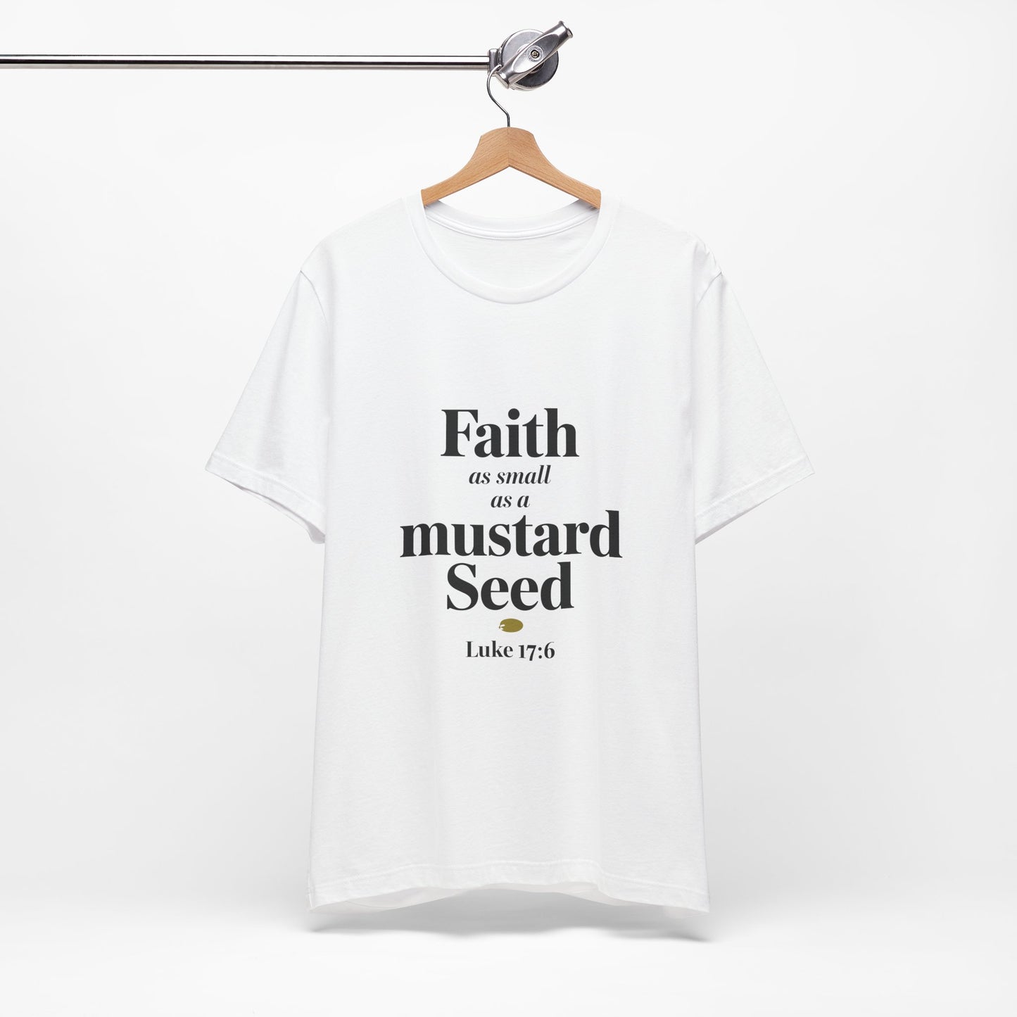 Faith as Small as a Mustard Seed Tee - Inspirational Unisex Short Sleeve Shirt - Christian Shirts and More