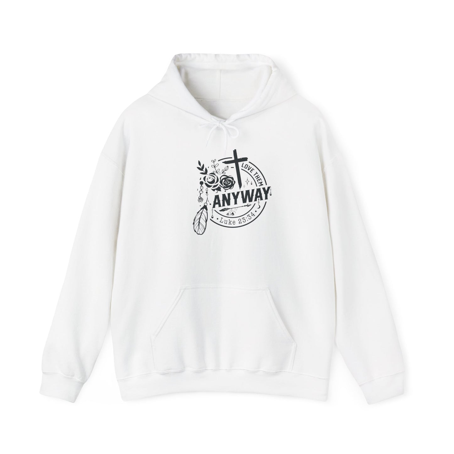 Inspirational Floral Hooded Sweatshirt - Unisex Heavy Blend™ - Christian Shirts and More