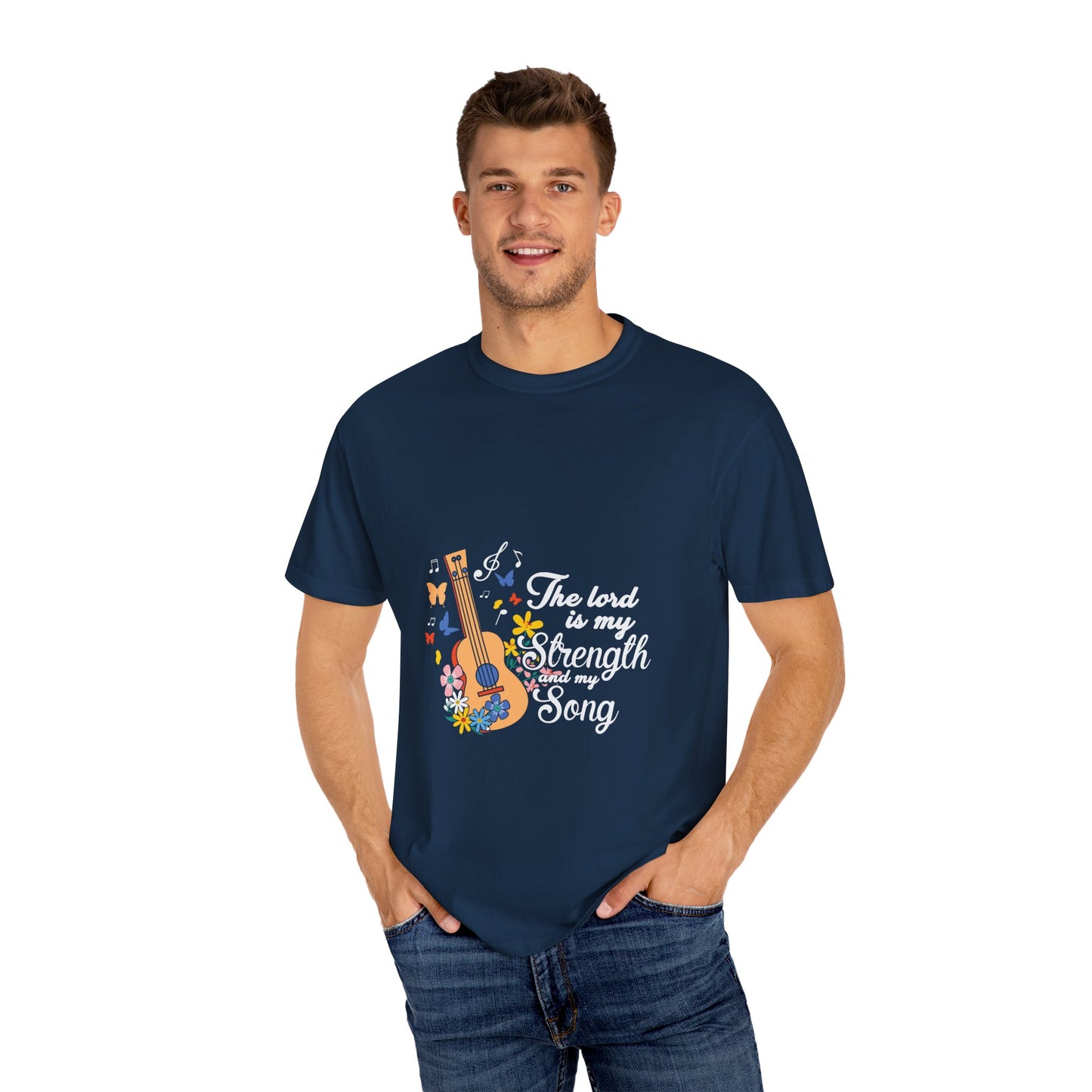 Inspirational Unisex T-Shirt - "The Lord is my Strength and my Song" - Christian Shirts and More