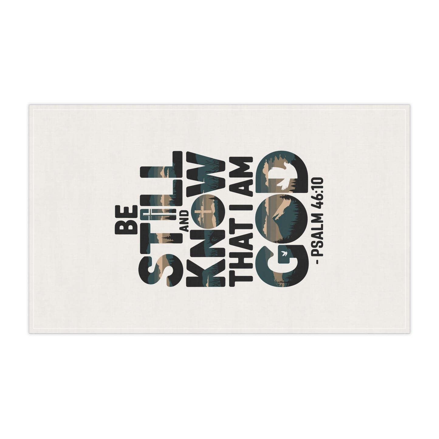 Inspirational Tea Towels - Psalm 46:10, Motivational Kitchen Decor