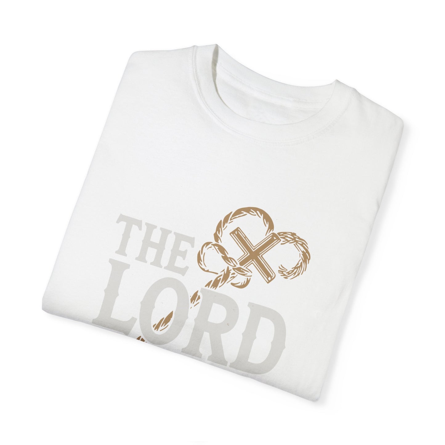 Unisex Garment-Dyed T-shirt - 'The Lord is My Shepherd' Psalm 23:1 Design - Christian Shirts and More