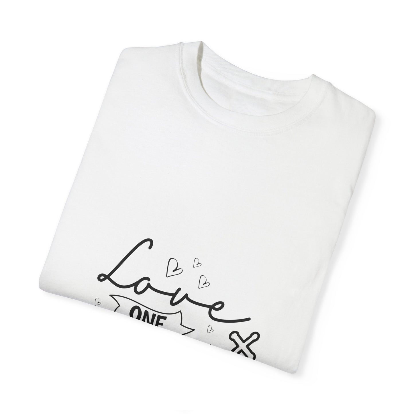 Unisex Garment-Dyed T-shirt - Love One Another, John 13:34 - Inspirational Faith Tee