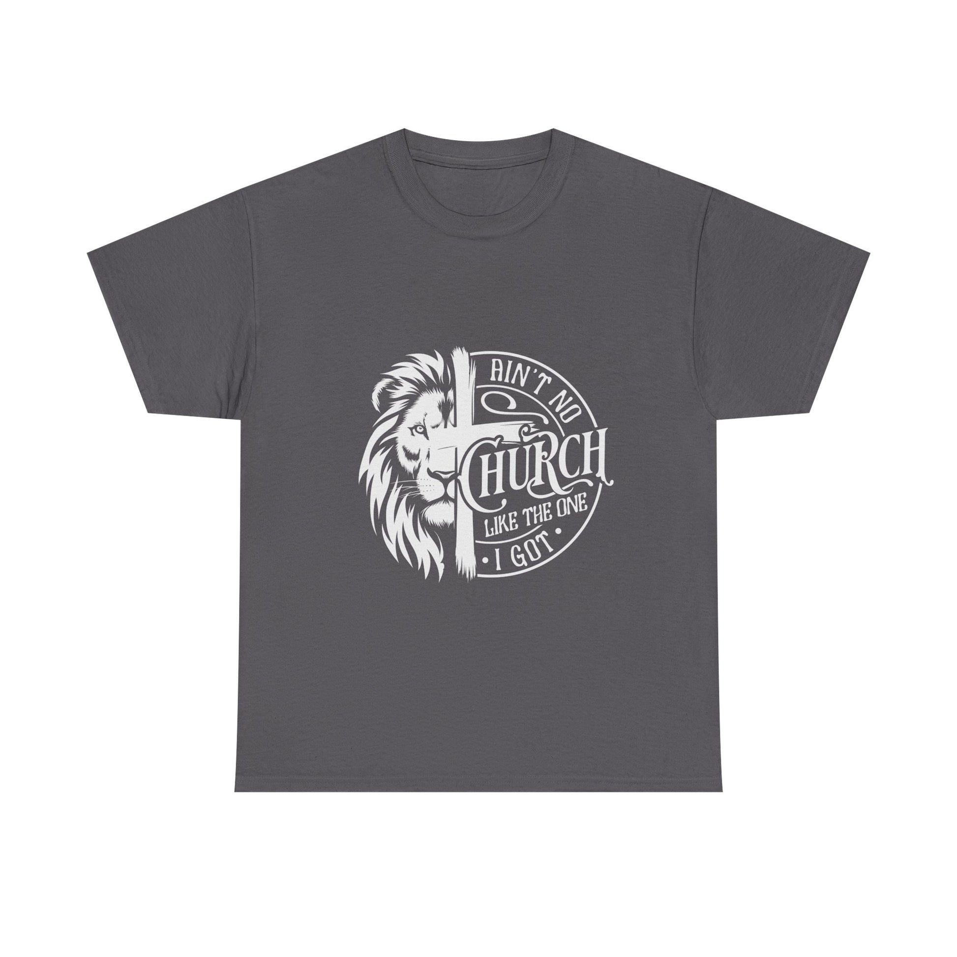 Inspirational Christian Unisex Heavy Cotton Tee - 'Ain't No Church Like The One I Got' - Christian Shirts and More