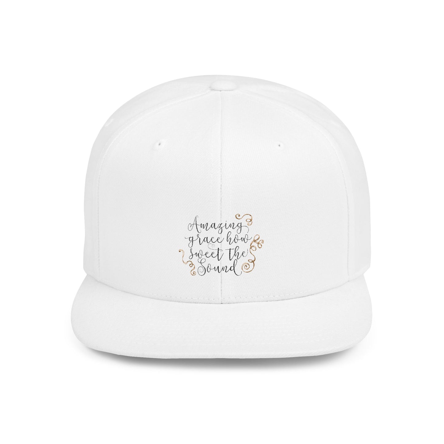 Amazing Grace Flat Bill Snapback Cap - Faith-Inspired Headwear for Comfort and Style