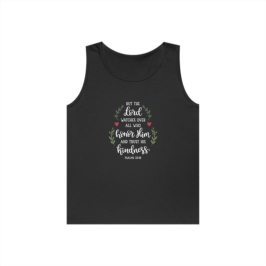 Inspirational Unisex Heavy Cotton Tank Top - 'But the Lord Watches Over' Design - Christian Shirts and More