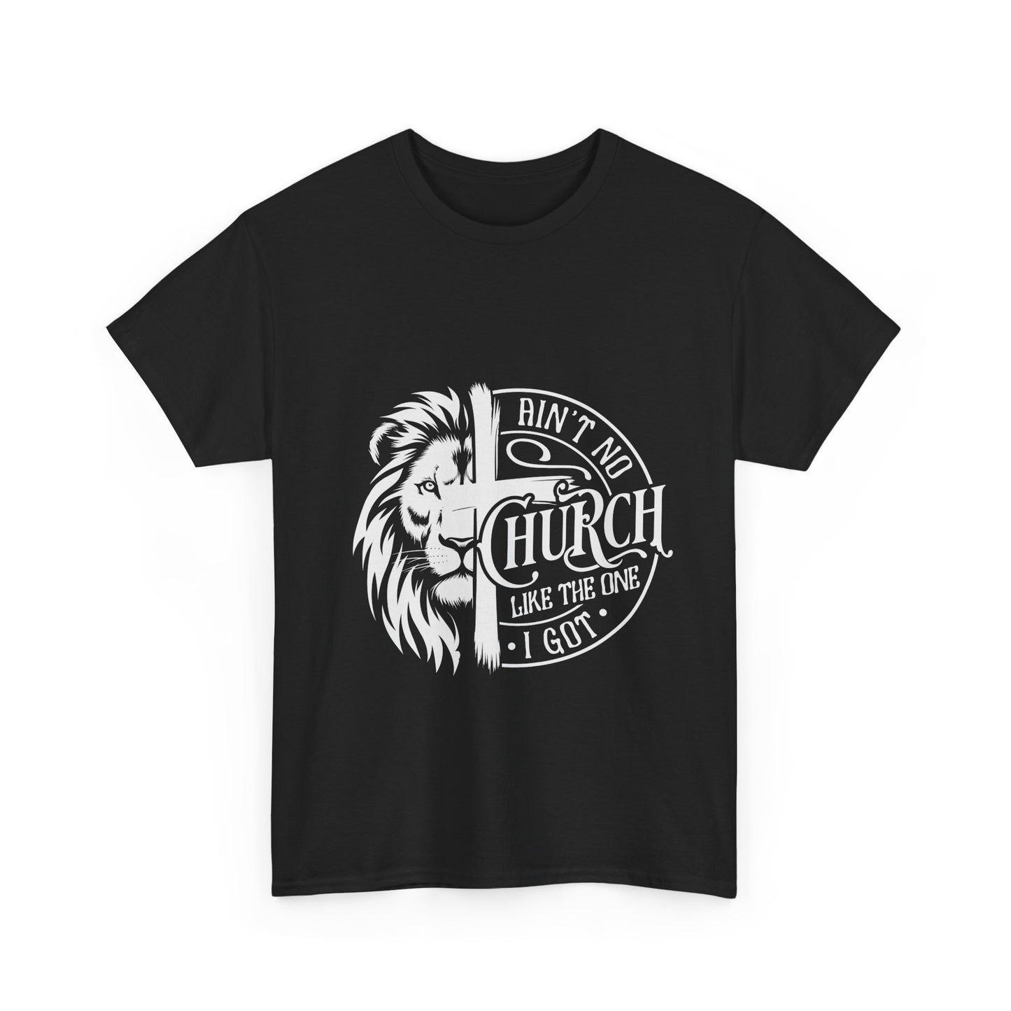 Inspirational Christian Unisex Heavy Cotton Tee - 'Ain't No Church Like The One I Got' - Christian Shirts and More