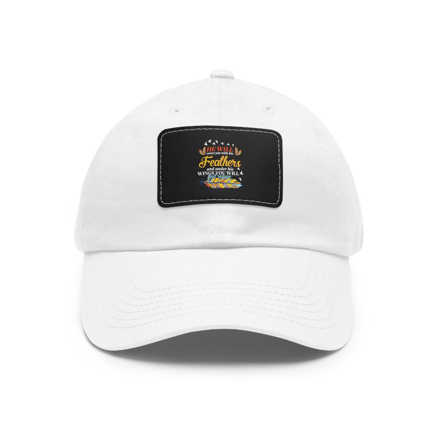 Feathered Dad Hat with Leather Patch | Casual Stylish Cap for Men & Women