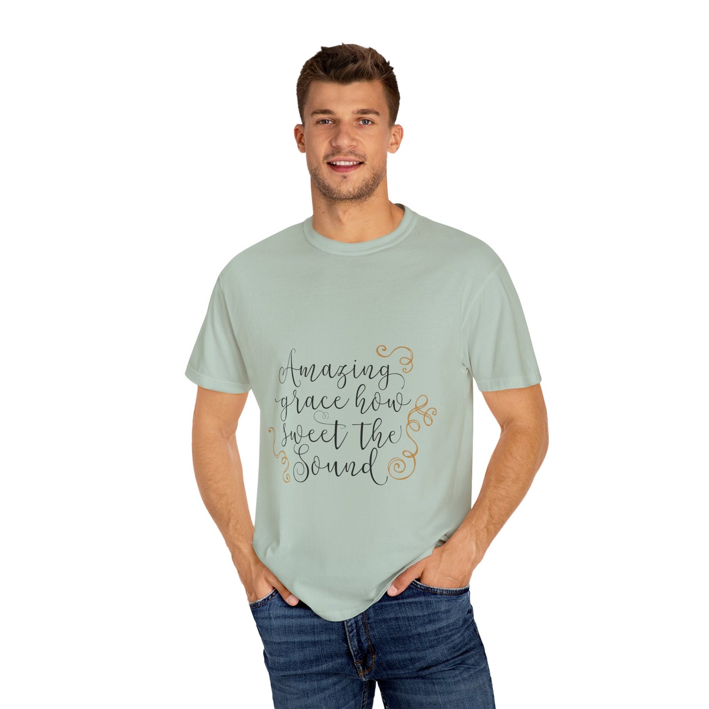 Amazing Grace Unisex Garment-Dyed T-Shirt | Inspirational Faith Tee