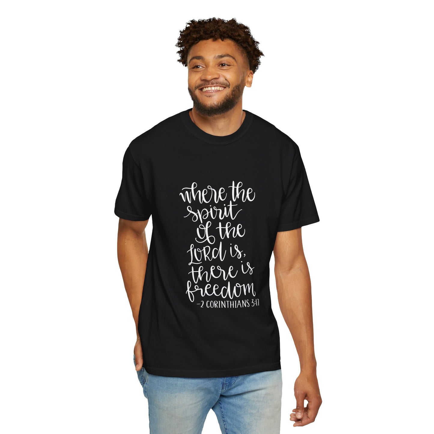 Inspirational Spiritual T-Shirt - 'Where the Spirit of the Lord Is, There Is Freedom'