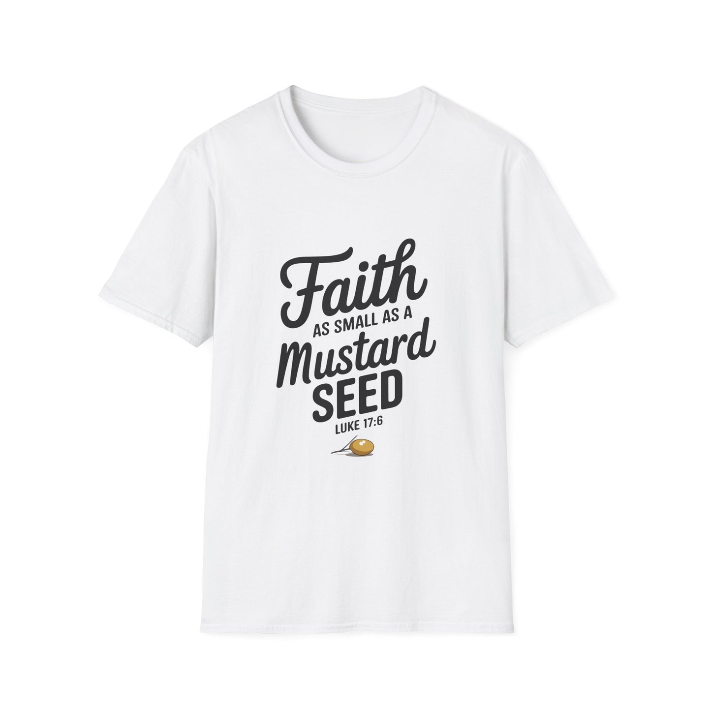 Faith Mustard Seed Unisex Softstyle T-Shirt - Inspirational Christian Tee - Christian Shirts and More