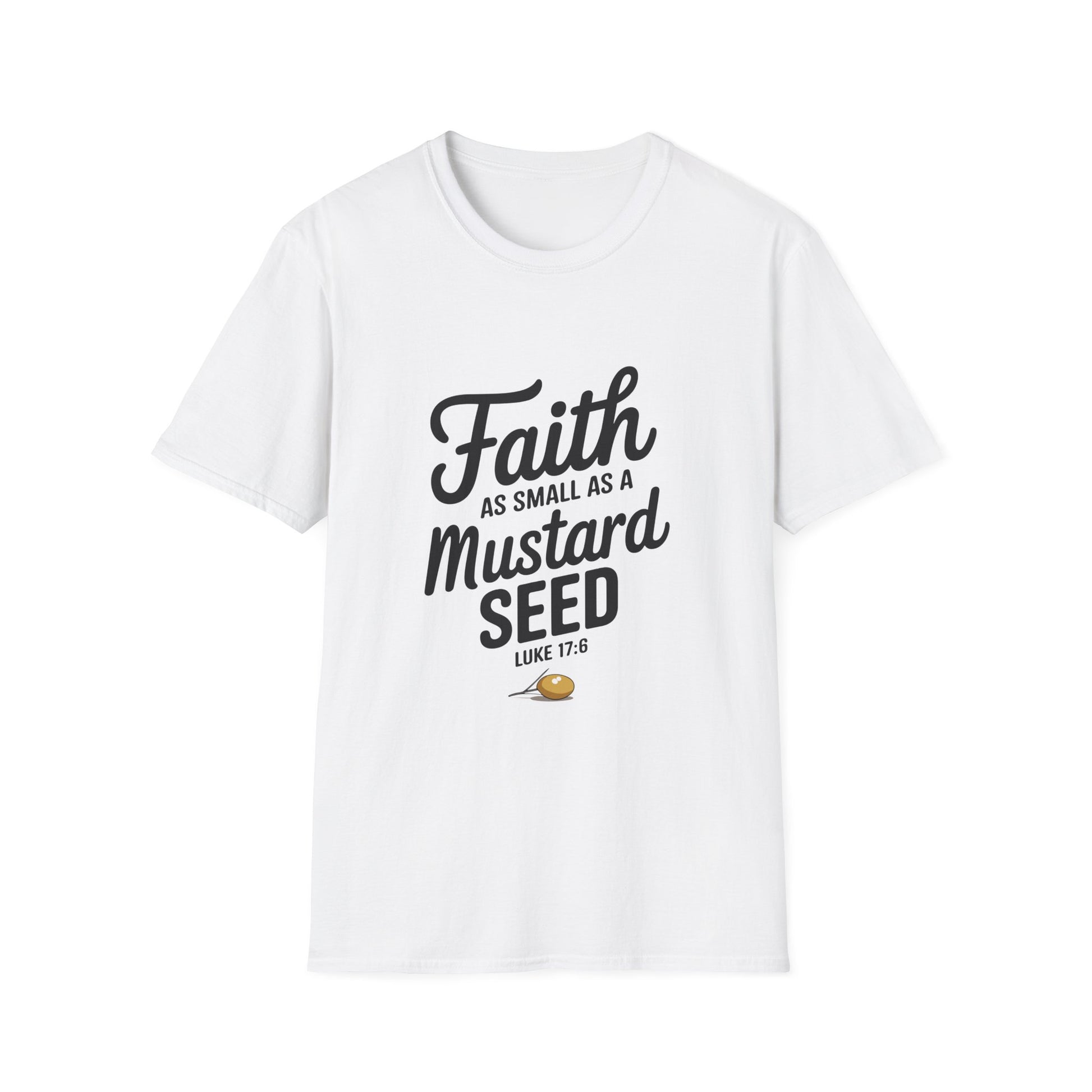 Faith Mustard Seed Unisex Softstyle T-Shirt - Inspirational Christian Tee - Christian Shirts and More