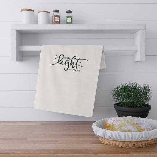 Inspirational Cotton Tea Towels - "Be the Light" Matthew 5:14 - Christian Shirts and More