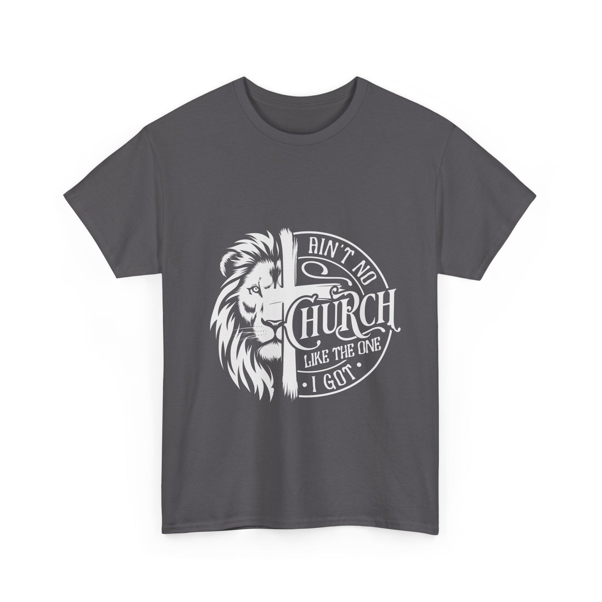 Inspirational Christian Unisex Heavy Cotton Tee - 'Ain't No Church Like The One I Got' - Christian Shirts and More
