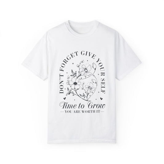 Unisex Garment-Dyed T-shirt - Embrace Growth & Self-Care - Christian Shirts and More