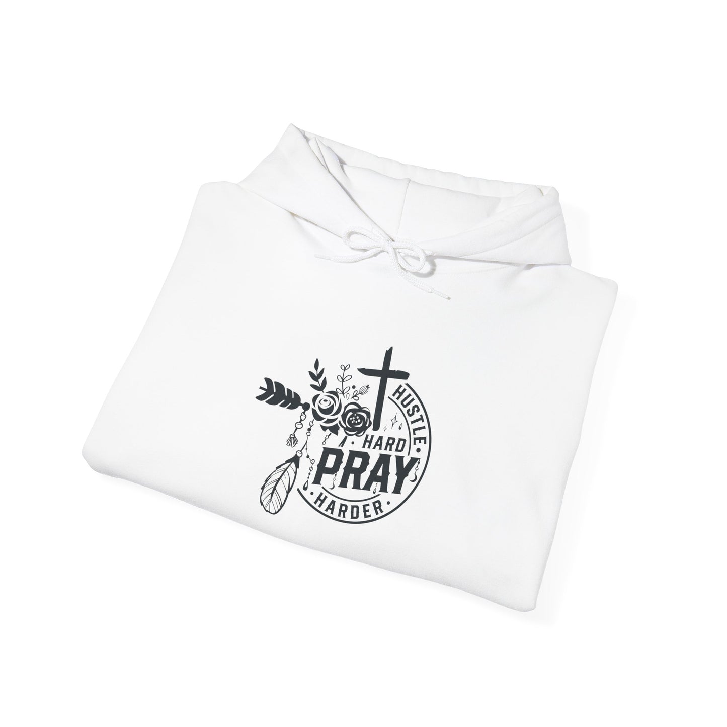 Unisex 'Pray Hard' Heavy Blend Hoodie - Faith-Inspired Comfort Wear