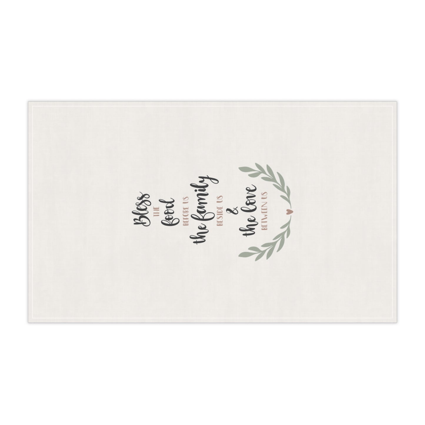 Bless This Food Cotton Tea Towels - Family and Love Kitchen Decor