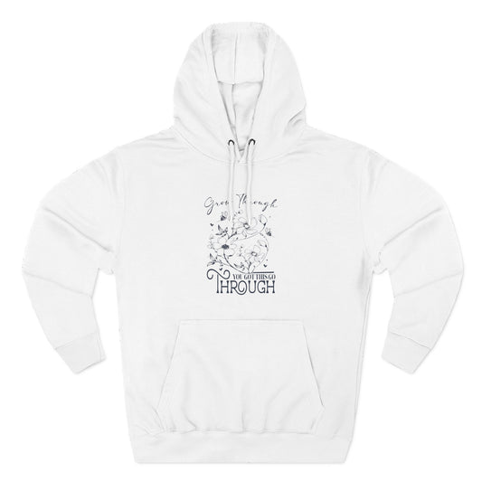 Inspirational Three-Panel Fleece Hoodie - 'Get Through' Collection - Christian Shirts and More