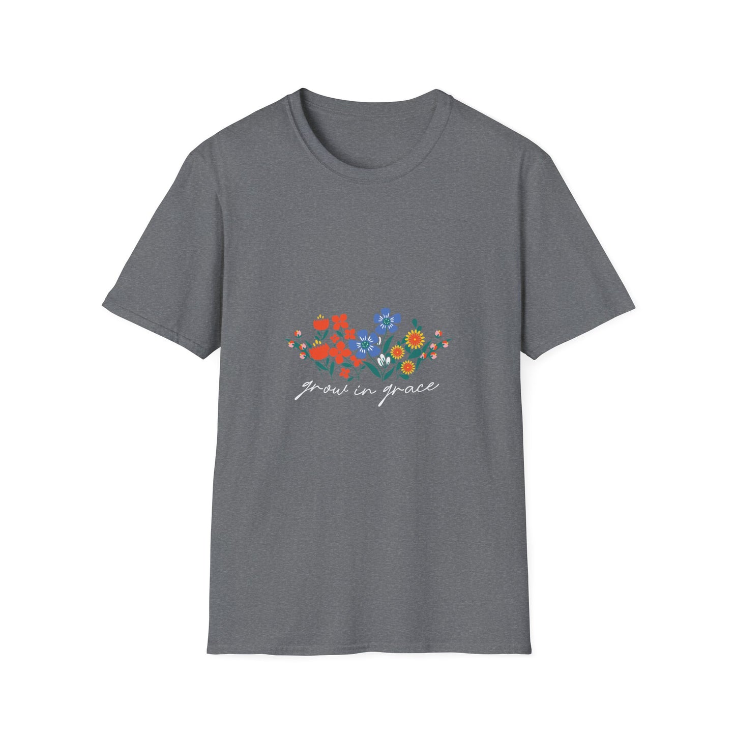 Garden in Peace Unisex Softstyle T-Shirt - Floral Design for Nature Lovers - Christian Shirts and More