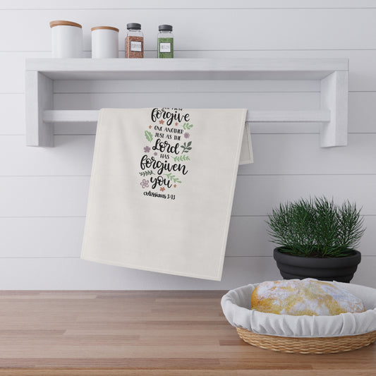 Inspirational Forgiveness Tea Towels - Cotton & Poly, Kitchen Decor, Bible Verse Gift - Christian Shirts and More