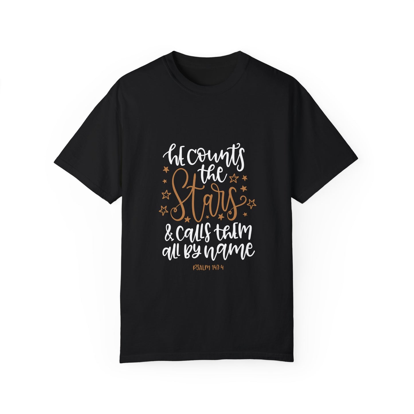 Inspirational Unisex T-Shirt - He Counts the Stars, Psalm 147:4