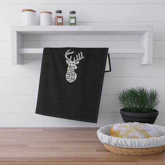 Inspirational Deer-Themed Cotton Tea Towels for Rustic Kitchens - Christian Shirts and More