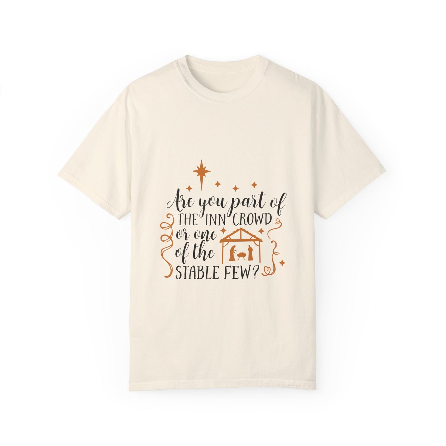 Christmas Inn Crowd T-Shirt - Unisex Garment-Dyed Tee for Holiday Celebrations