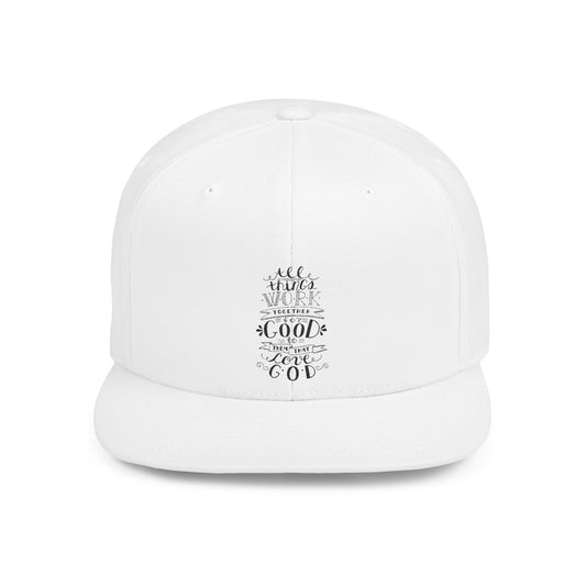 All Things Work Together Flat Bill Snapback Hat