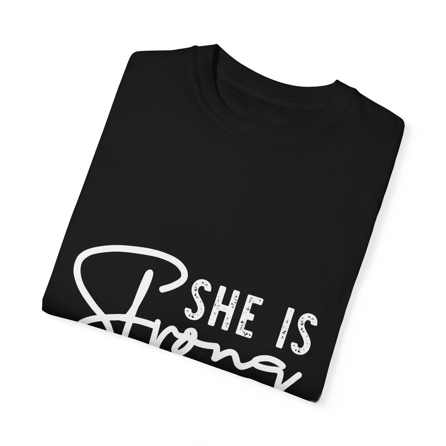 Empowering Proverbs 31:25 Unisex Garment-Dyed T-Shirt