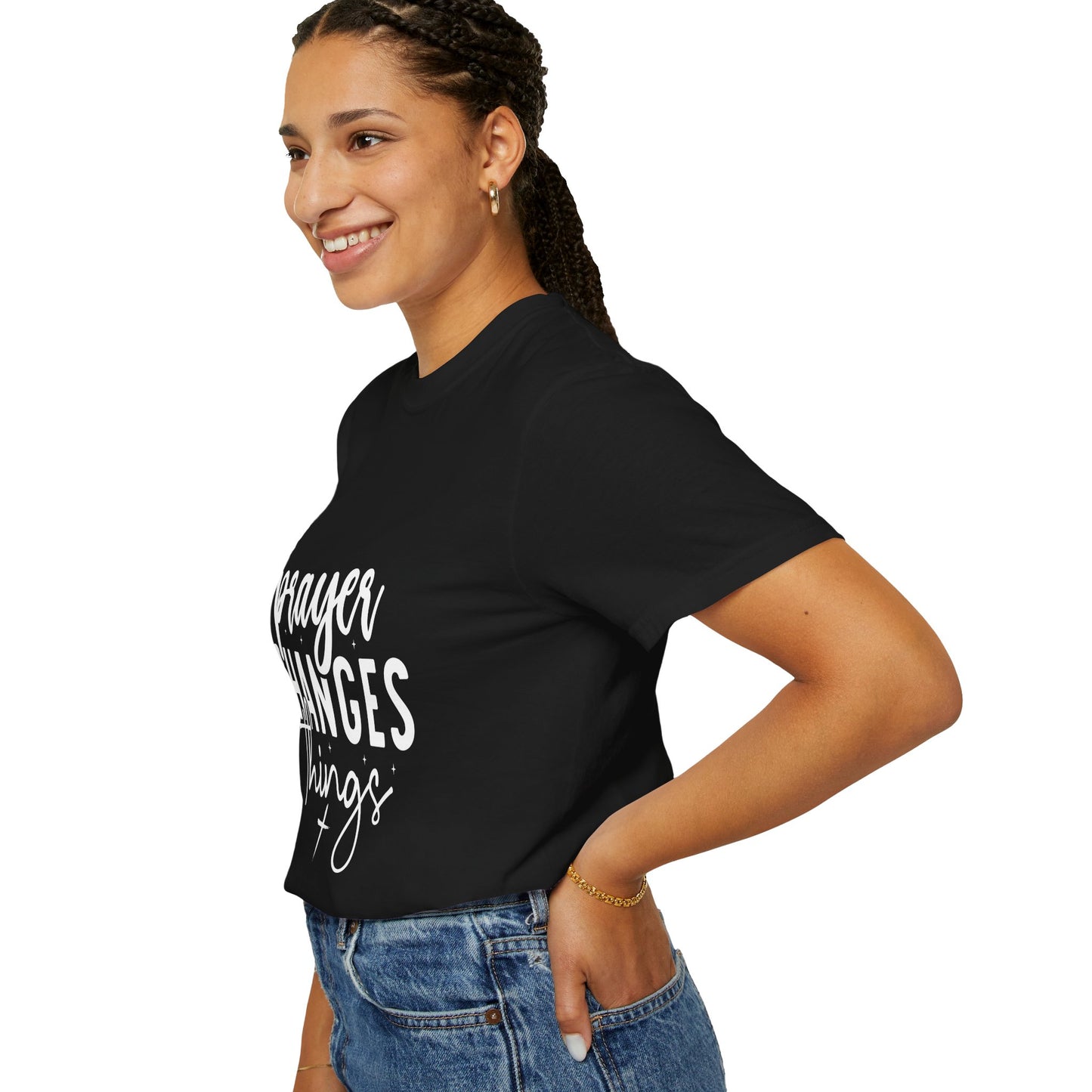 Prayer Changes Things T-Shirt | Unisex Garment-Dyed Tee for Inspiration & Faith