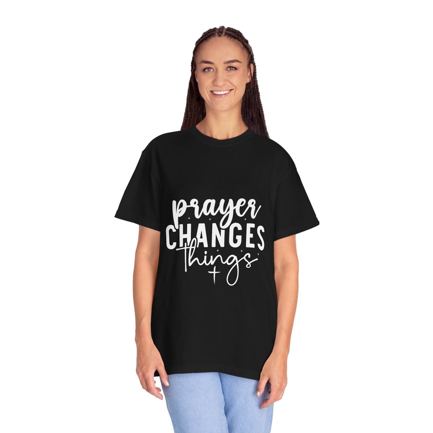 Prayer Changes Things T-Shirt | Unisex Garment-Dyed Tee for Inspiration & Faith