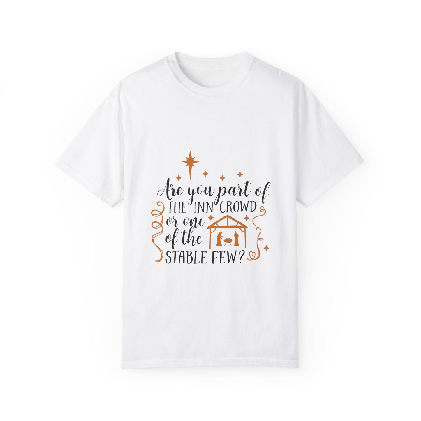 Christmas Inn Crowd T-Shirt - Unisex Garment-Dyed Tee for Holiday Celebrations