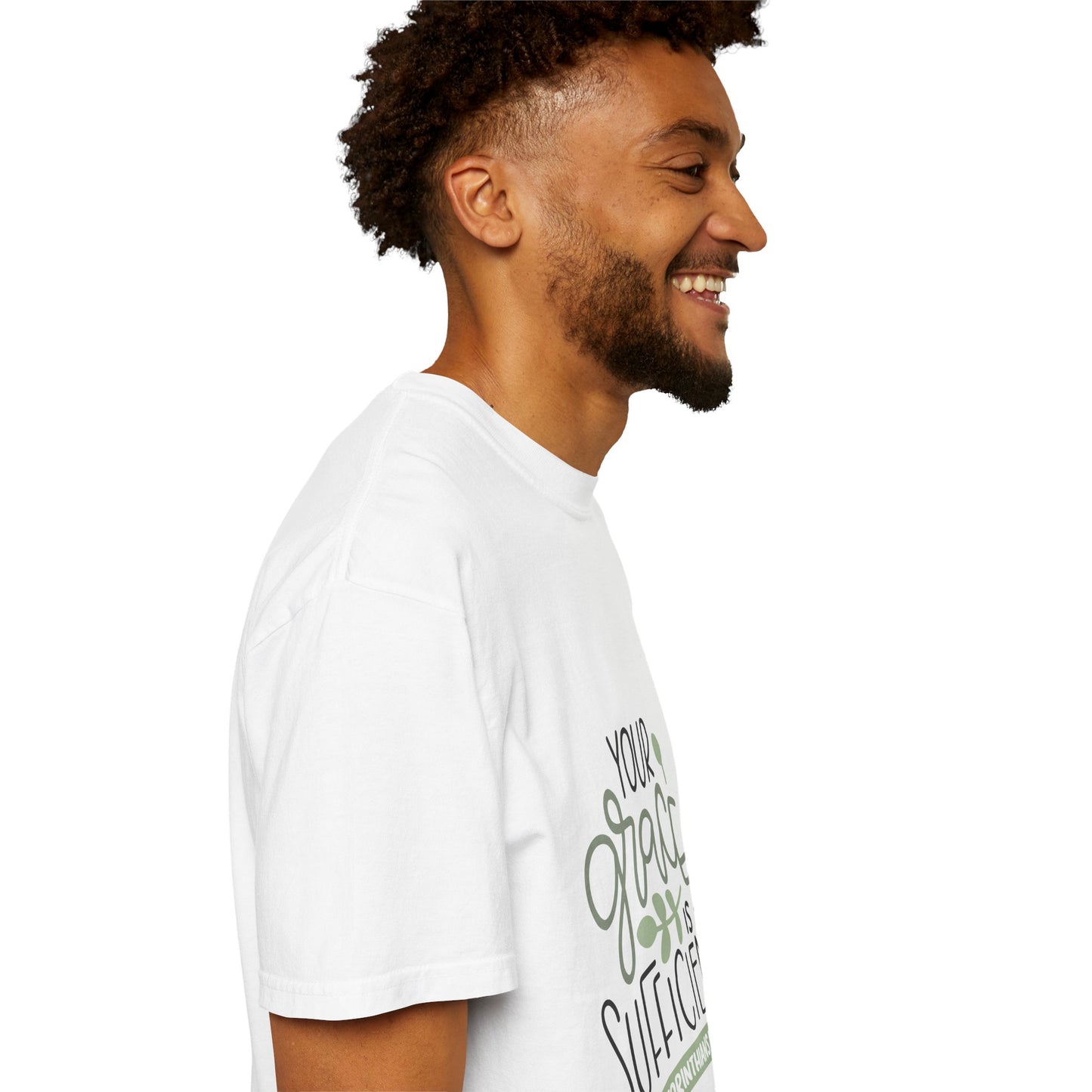 Inspirational Unisex Garment-Dyed T-Shirt - 'Your Grace is Sufficient'
