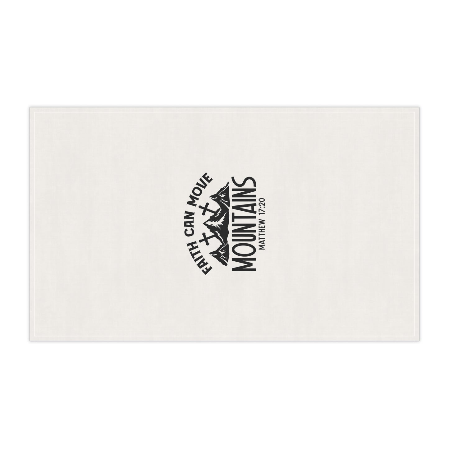 Inspirational Faith-Themed Tea Towels - 'Faith Can Move Mountains'