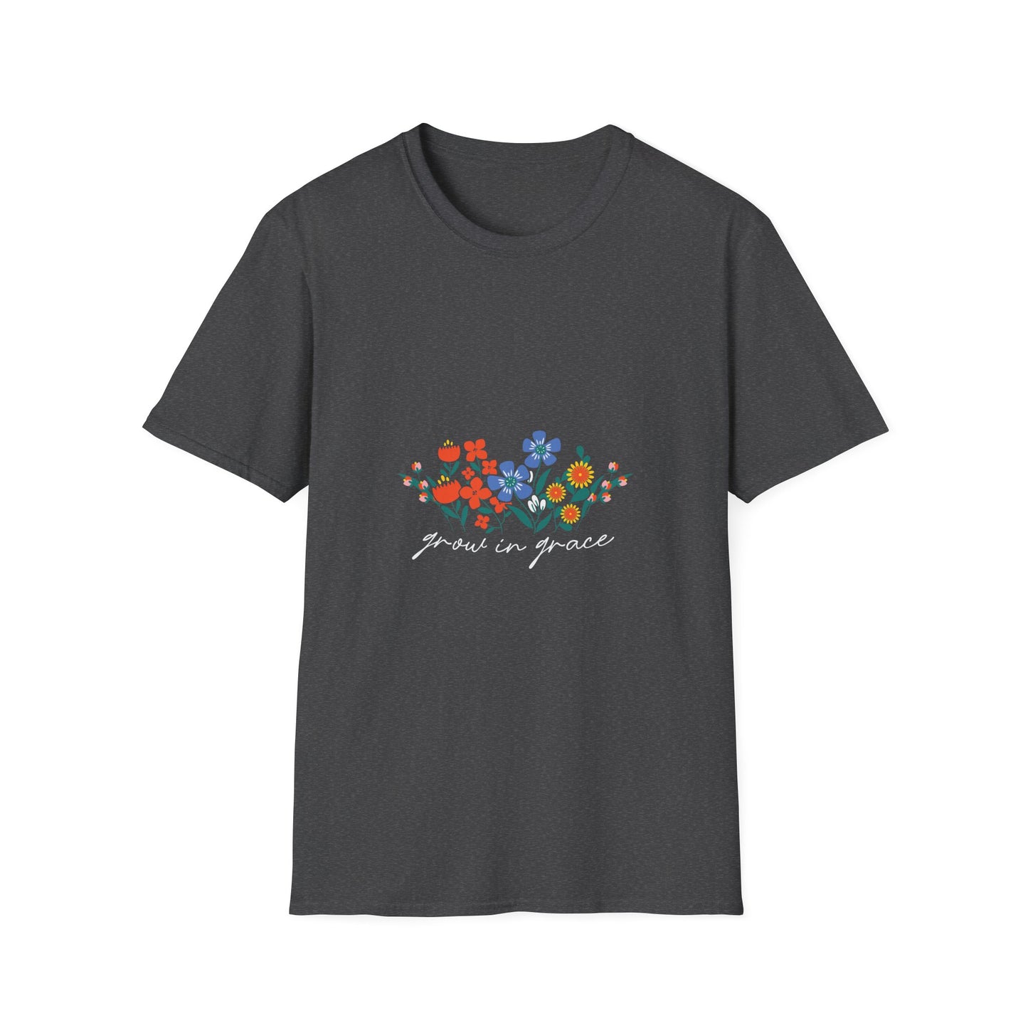 Garden in Peace Unisex Softstyle T-Shirt - Floral Design for Nature Lovers - Christian Shirts and More