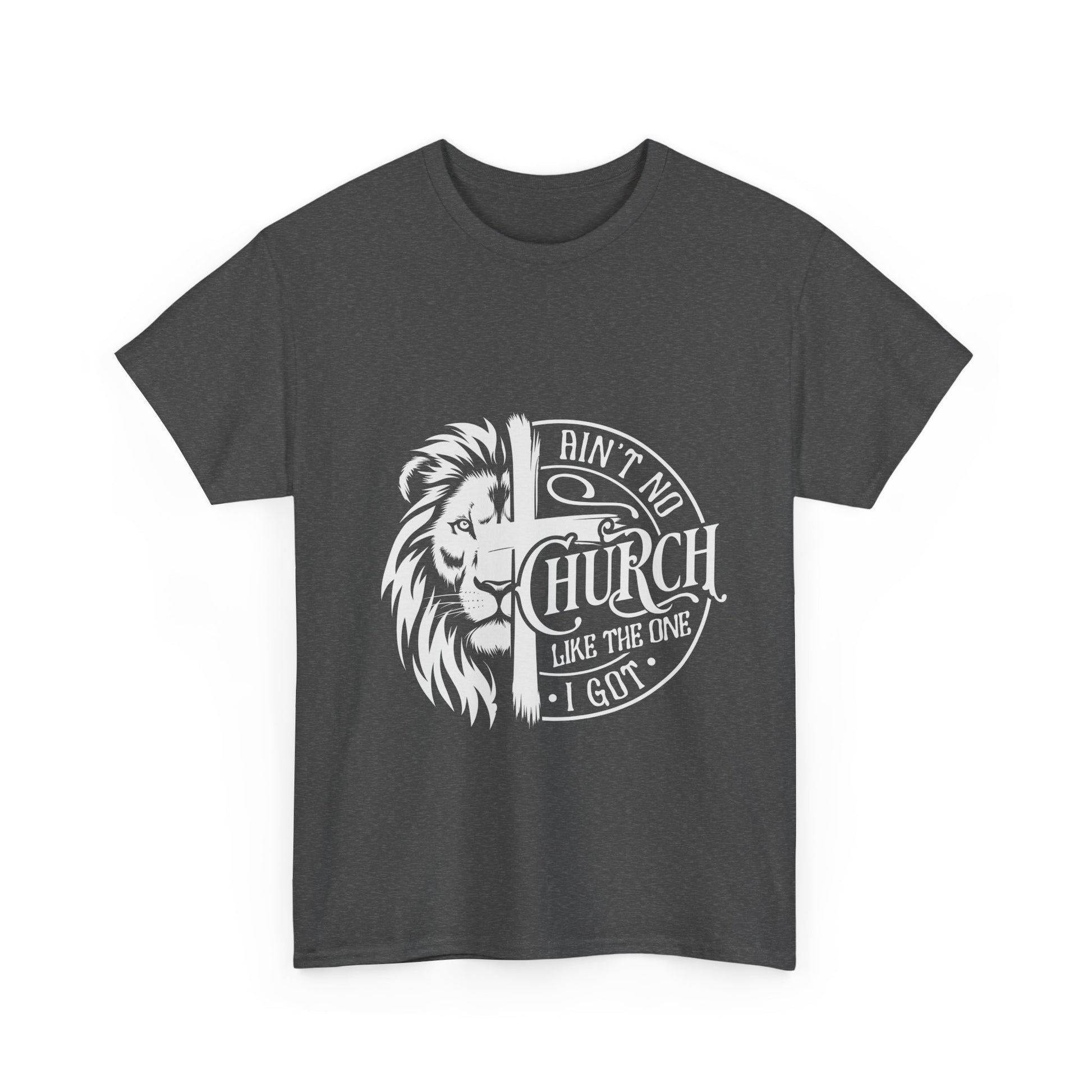 Inspirational Christian Unisex Heavy Cotton Tee - 'Ain't No Church Like The One I Got' - Christian Shirts and More