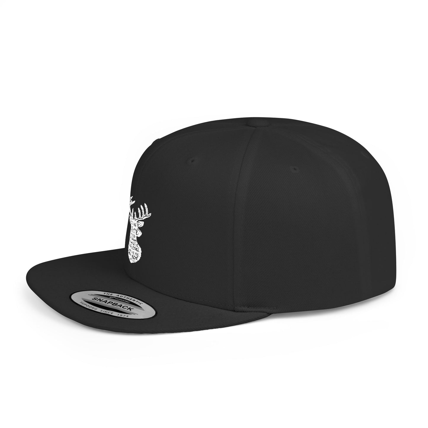 Stylish Deer Antlers Flat Bill Snapback Hat - Trendy Outdoor Headwear