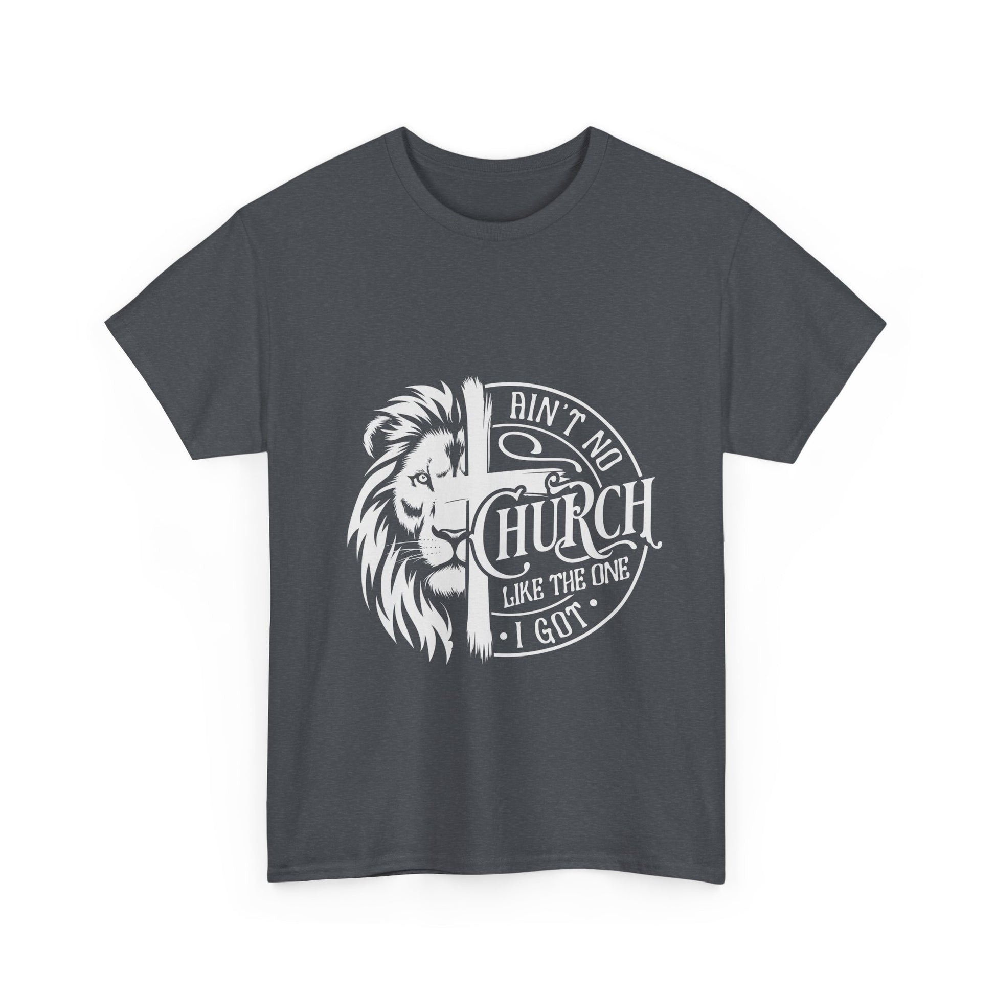 Inspirational Christian Unisex Heavy Cotton Tee - 'Ain't No Church Like The One I Got' - Christian Shirts and More