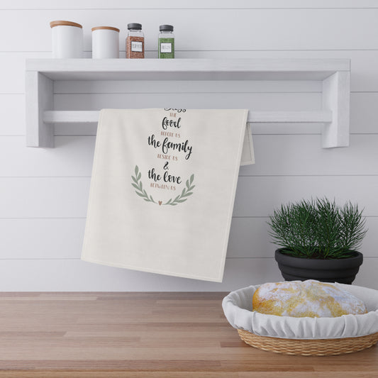 Bless This Food Cotton Tea Towels - Family and Love Kitchen Decor