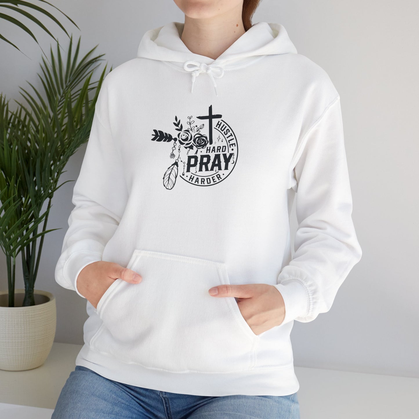 Unisex 'Pray Hard' Heavy Blend Hoodie - Faith-Inspired Comfort Wear