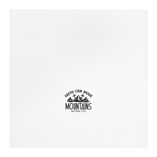 Inspirational Faith-Driven Tea Towel - "Faith Can Move Mountains" - Christian Shirts and More