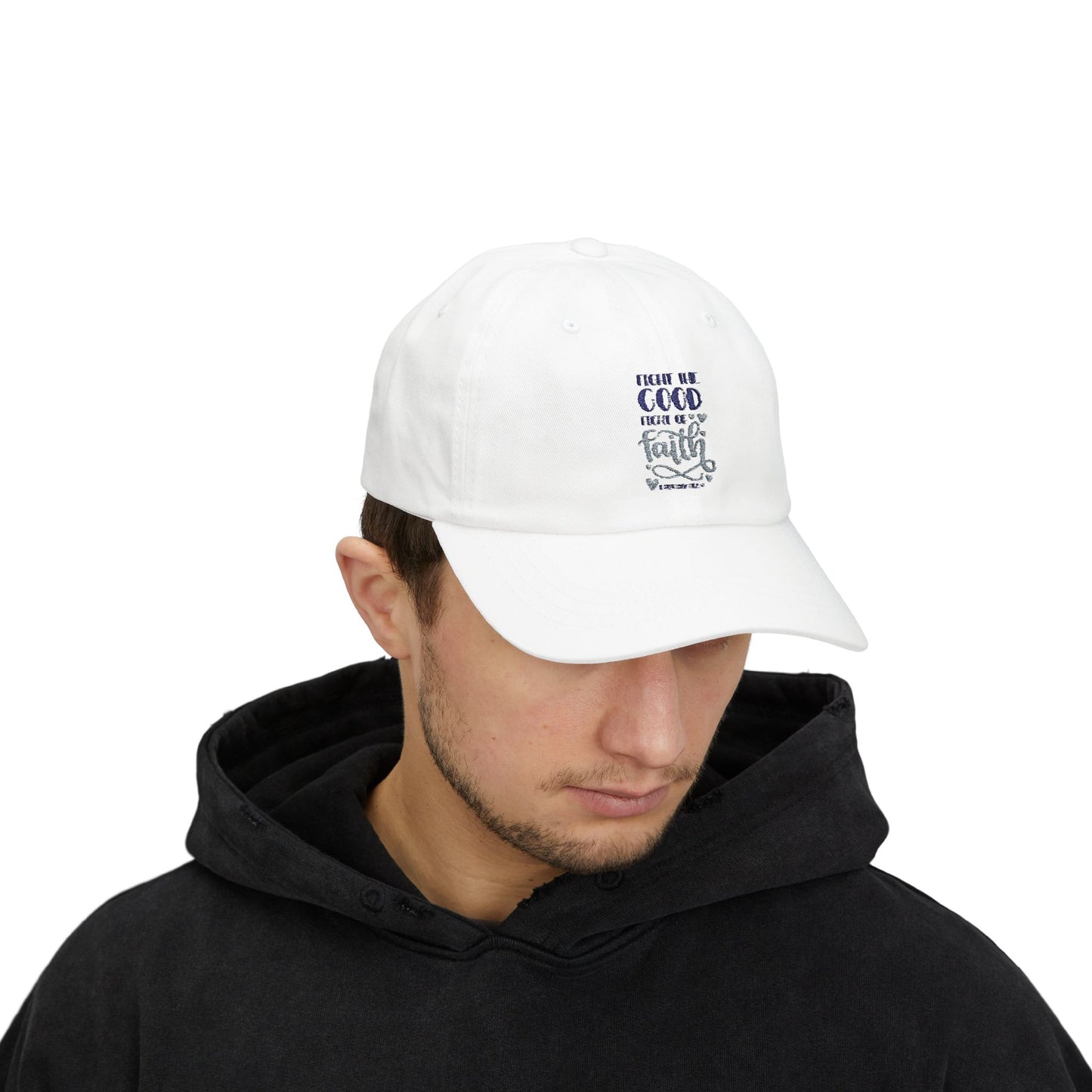 Inspirational Dad Cap – "Fight the Good Fight of Faith"
